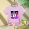 Grupo Bruja Cazadora Niños Niños y Niñas Estampado de Anime Moda Casual Camiseta de Manga Corta Nueva Transfronterizo