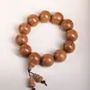 Pulsera de Seis Hileras de Madera Vieja, Cuentas de Madera, Madera que Repele Dragones, Cuentas de Madera Coleccionables, Textura de Seis Hileras, Pulsera Ranurada, Hilo de Cuentas, Amuleto de Buena Suerte