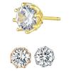 Brincos de Prata S925 com Seis Garras Transfronteiriços Moda Europeia e Americana Brincos de Diamante para Homens e Mulheres Brincos Clássicos de Moissanita Coroa