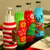 Suministros Navideños Transfronterizos Nuevos Decoración Navideña Hogar Set de Botellas de Cerveza Bolsa de Regalo de Navidad Manualidades