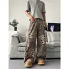Jeans Scimitar con Estampado de Leopardo Moteado Impresos en 3D para Hombre, Diseño de Calle Alto Americano de Verano, Pantalones Casuales Sueltos de Pierna Ancha