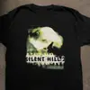 Camiseta Estampada de Algodão Silent Hill 2 Tamanho Europeu Camiseta de Terror Unissex Casual Manga Curta Gola Redonda Estilo Retrô Gótico