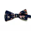 Punto al por mayor Pajarita de Algodón Estampada Patrón Floral Accesorio para Camisa de Traje de Hombre Pajarita Estilo Retro