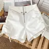 Shorts Hot Pants con Cordón, Diseño Ultra Corto y Ultra Favorecedor, Shorts Negros de Corte A para Mujer, Estilo de Nicho, Verano, Petite, Modernos, Primavera y Otoño