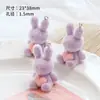 Colgante de Conejo Colorido de Resina Flotada Lindo Accesorios de Joyería Muñeca para Cadena de Teléfono Móvil Bolso DIY Hecho a Mano