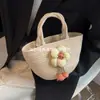 2026 Nuevo Estilo Bolso de Mano de Verano para Mujer Bolso Tote Tejido Bolsa de Mano de Cuerda de Algodón para Viaje y Playa Venta al por Mayor Transfronteriza