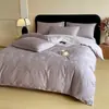 Conjunto de cama de luxo leve de alta qualidade, 60 fios, 100% algodão, jacquard em relevo, conjunto de quatro peças, conjunto de cama de três peças 4