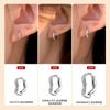Aretes de onda incrustados de diamantes para mujer 2024 nuevos aretes de nicho irregulares retorcidos aretes de plata esterlina chapados aretes de circonita