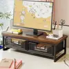 Soporte Elevador para Monitor de Computadora de Escritorio con Cajón Estante de Almacenamiento de Escritorio Organización de Estación de Trabajo Bueno