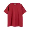 Popular Camiseta de Algodón 260g Tendencia Nacional Versión Grande Hombros Descubiertos Color Sólido para Hombres y Mujeres Estampado Oversize Manga Corta Pesada Personalización