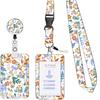 Estilo Coreano Simples Fresco Pequeno Floral Adesivo Patch Fivela Fácil de Puxar Cordão Borboleta Poliéster Conjunto de Cartões Leopardo