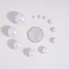 4-20mm Branco Puro ABS Imitação Pérola Furo Reto Pérola Redonda Contas Soltas Pulseira Pulseira DIY Espaçador de Contas Acessórios