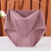 Pantaletas de Algodón Puro de Cintura Alta Antibacterianas Transpirables Talla Grande 100% Algodón para Mujeres de Mediana Edad y Mayores 40 Piezas