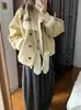 Chaqueta súper bonita forrada de pelo para mujer, nuevo estilo otoño e invierno, petite, elegante, a la moda, chaqueta top, top estilo 2026