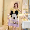 Camisón para Mujer Verano 2025 Nuevo Camisón de Largo Medio Ropa para el Hogar Pijama de Estudiante de Dibujos Animados Estilo Coreano para Vestir