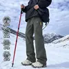 Pantalones Softshell Curvos a Prueba de Agua, Polvo y Golpes Dopamine para Exteriores, Tendencia Otoñal de Pierna Ancha Elásticos de Moda Casual Deportivos Largos