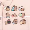 Nuevo Broche Lindo de la Serie Capibara Set Creativo y Único de Insignias con Forma de Caricatura de Capibara