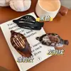¡Pequeño leopardo perezoso! Superficie Mate Estilo Perezoso Simple Oval Ponda para el Cabello Pin de Cola de Pato Pin Horizontal Nuevo Pasador
