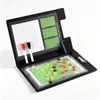 Pizarra táctica de fútbol portátil, cuaderno de entrenador plegable, pizarra magnética borrable de enseñanza de baloncesto con clip