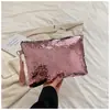 Bolso Nuevo Retro de Lentejuelas Plateadas Lleno de Pedrería Borla Brillante Bolso de Mano Bolso de Noche Pequeño para Mujer Elegante y de Moda