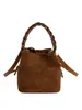 Bolso Cubo Textura Mate Retro Bolso Cesta Tejida 2026 Nueva Moda Diseño de Nicho Bolso de Hombro Cruzado