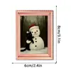 FGMZCT001-042 Marco de fotos iluminado navideño transfronterizo imán de nevera decoración navideña imán de nevera magnético de madera