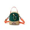 Nova Bolsa Saco Leve Multifuncional de Cor Contrastante para Mulheres, Bolsa Transversal, Pequena Bolsa para Viagem ao Ar Livre, Bolsa de Ombro, Bolsa para Garrafa de Água