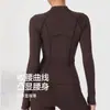 Nuevo Estilo 2026 Top de Yoga para Mujer, Chaqueta Deportiva con Cremallera Ajustada de Cuello en V, Ropa de Fitness de Manga Larga, Equipo Importado Yic