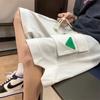 Pantalones cortos casuales de verano para hombre, de marca de moda, de color sólido, sencillos, sueltos y rectos.