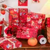 6 Piezas de Papel de Regalo Estilo Chino de Año Nuevo, Creativo Festivo Retro Festival de Primavera Regalos, Papel Material de Papel para Envolver Regalos de Cumpleaños
