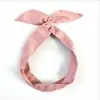 Diadema Versátil Coreana de Ante Simple Monocromática Orejas de Conejo Alambre Banda para el Cabello para Niña Diadema de Lazo Cruzado