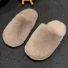 Pantuflas de algodón para niños de Amazon transfronterizas, pantuflas de felpa para el hogar de invierno, pantuflas cálidas y peludas para niñas, venta al por mayor para hombres