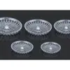 Plato de Frutas de Cristal Acrílico para Uso Doméstico, Varios Estilos de Platos para Snacks y Frutas, Plato Redondo para Frutas Secas, Plato de Postre de Plástico KTV