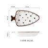 Prato Criativo de Cerâmica Estilo Japonês para Petiscos Prato para Frutas Secas e Castanhas Prato de Frutas Dividido Pratos Pequenos Utensílios Domésticos de Mesa