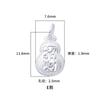 S925 Prata Esterlina Seiko Prata Simples Lucky Peace Lucky Pingente de Flor de Pêssego Pulseira DIY Acessórios para Pingente de Pulseira