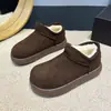 Botas de Nieve Little Potato para Mujer 2026 Invierno Nuevas Antideslizantes Suela Plana Con Felpa Calientes Caña Alta Botines Cortos Pan Birken Zapatos de Algodón