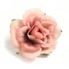 Cabezas de flores de rosa artificiales para decoración de pared de flores de fondo, accesorios de flores de seda para sombrero de paja, flores para el pelo DIY, accesorios para bodas, flores artificiales