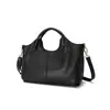 2025 Nueva Bolso Casual de Cuero Genuino de Gran Capacidad para Mujer Piel de Vaca de Primera Capa Casual Más Fácil de Combinar Bolso de Mano Cruzado al Hombro de Cuero Suave