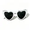 Artículos de Venta Caliente Transfronterizos para los Novios: Gafas de Fiesta de Boda Letras Perla Blanca 'Just Married', Envío Directo Disponible