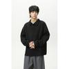 2025 Nuevo Otoño Estilo Coreano Moda Trendy Camiseta de Manga Larga Top Holgado de Gama Alta Suéter con Cuello Pulóver Sudadera para Hombre