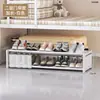 Zapatero bajo mesa de dormitorio, zapatero pequeño simple, nuevo modelo 2026, solución de almacenamiento de zapatos multicapa a prueba de polvo para uso debajo de la cama en habitaciones de dormitorio