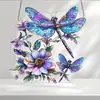 Atrapasol Acrílico con Diseño de Flor de Libélula Transfronteriza - Decoración Colgante Transparente para el Hogar
