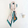 Bufanda de Seda para Mujer Delgada Estrecha Larga Decorativa Corbata de Punta Bolsa Combinable Retro Seda Moda Correa para el Cabello Camisa Bufanda Primavera Verano
