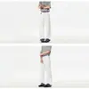 Jeans acampanados para hombre de comercio exterior transfronterizo para primavera y otoño, estilo de calle alto americano, geniales y elegantes, corte limpio, patchwork, pantalones de algodón rectos adelgazantes