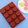 Venta al por mayor puntual Molde de silicona para pastel redondo de 12 cavidades DIY chocolate crujiente molde para helado hecho a mano