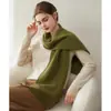 Bufanda 100% cachemira pura, calentador de cuello cálido de invierno, unisex, color liso, protector de cuello rectangular simple, chal pequeño