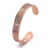 Pulsera Magnética Retro Best-Seller Transfronteriza Árbol de la Vida Cobre Rojo Antiguo Energía de Iones Negativos Pulsera de Cobre Rojo para Hombres