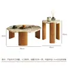 Mesa de Centro Estilo Japonês Estilo Silencioso Pedra de Amolar Água Mesa Pequena de Madeira Maciça para Sala de Estar Design de Casa Celebridade da Internet Nórdico Simples Moderno