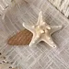 ¡Perfecto para la Playa! Pin para Sombrero de Paja Estilo Francés Simple Tejido de Estrella de Mar, Pasador Hecho a Mano con Temática Oceánica, Estilo Vacacional
