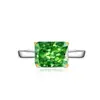 Tiktok Xiaohongshu Novo Anel de Corte Flor de Gelo Diamante de Alto Carbono Anel de Diamante Quadrado Joias Banhadas a Ouro Dropshipping